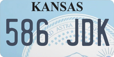 KS license plate 586JDK