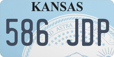 KS license plate 586JDP