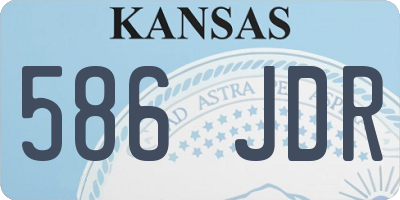 KS license plate 586JDR