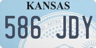 KS license plate 586JDY