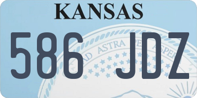 KS license plate 586JDZ