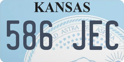KS license plate 586JEC