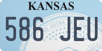 KS license plate 586JEU