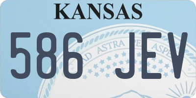 KS license plate 586JEV