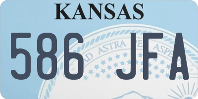 KS license plate 586JFA