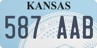 KS license plate 587AAB