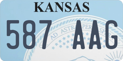 KS license plate 587AAG
