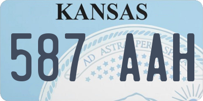 KS license plate 587AAH