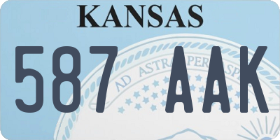 KS license plate 587AAK