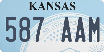 KS license plate 587AAM