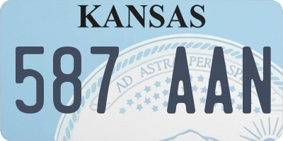 KS license plate 587AAN