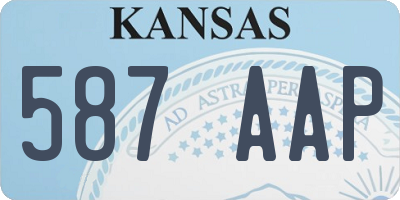 KS license plate 587AAP