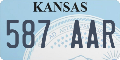 KS license plate 587AAR