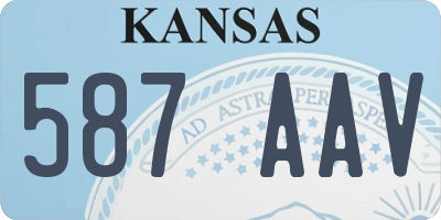 KS license plate 587AAV