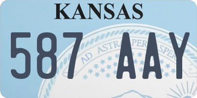 KS license plate 587AAY
