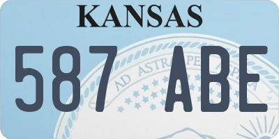 KS license plate 587ABE