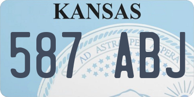 KS license plate 587ABJ