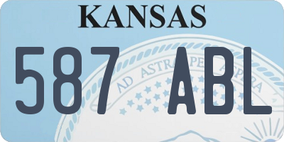 KS license plate 587ABL