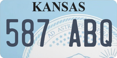 KS license plate 587ABQ