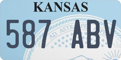 KS license plate 587ABV