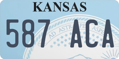KS license plate 587ACA