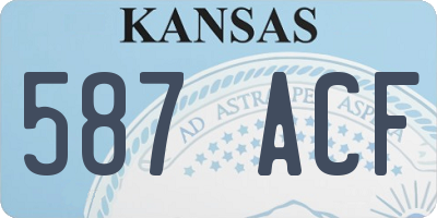 KS license plate 587ACF