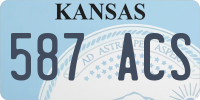 KS license plate 587ACS