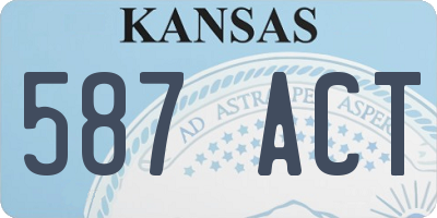 KS license plate 587ACT