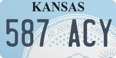 KS license plate 587ACY