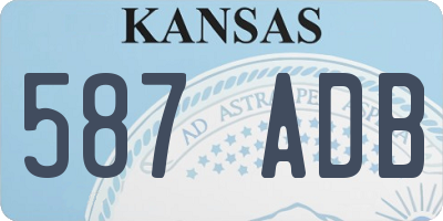 KS license plate 587ADB