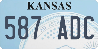 KS license plate 587ADC