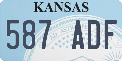KS license plate 587ADF