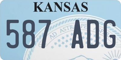 KS license plate 587ADG