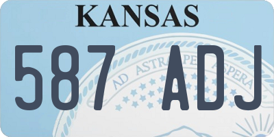 KS license plate 587ADJ