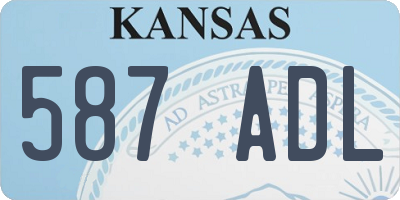 KS license plate 587ADL