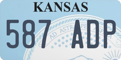 KS license plate 587ADP