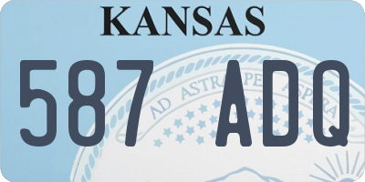 KS license plate 587ADQ