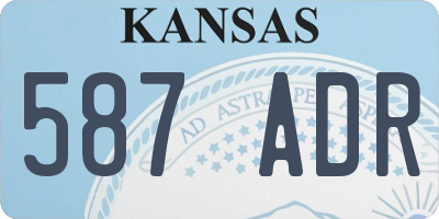 KS license plate 587ADR