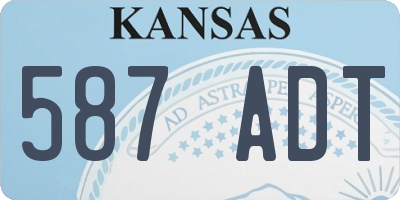 KS license plate 587ADT