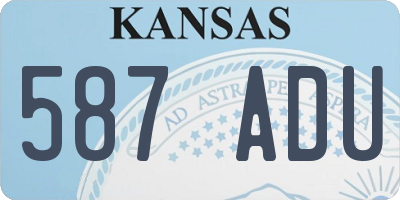 KS license plate 587ADU