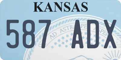 KS license plate 587ADX