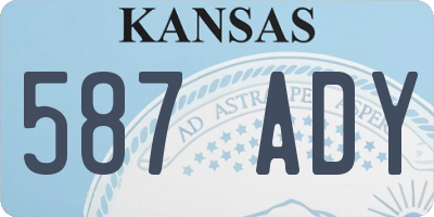 KS license plate 587ADY