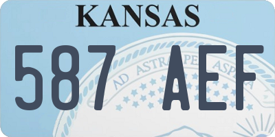 KS license plate 587AEF