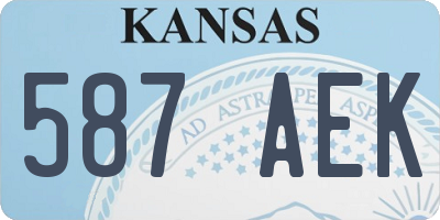 KS license plate 587AEK