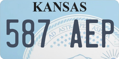 KS license plate 587AEP