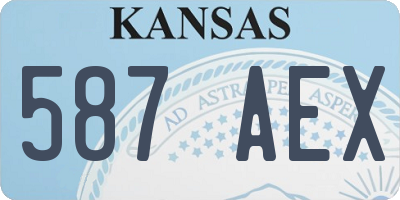 KS license plate 587AEX