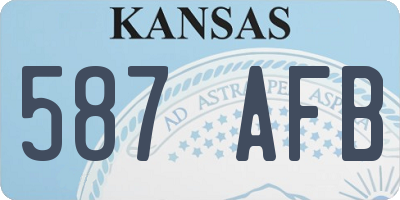 KS license plate 587AFB