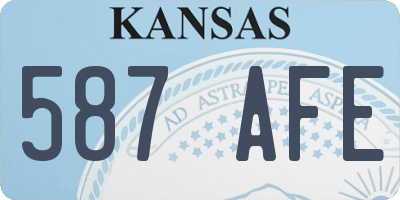KS license plate 587AFE