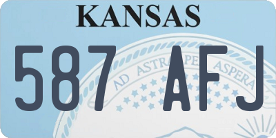 KS license plate 587AFJ