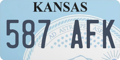 KS license plate 587AFK